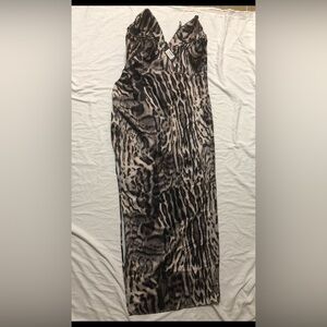 LEOPARD 🐆 PRINT STRAPPY CORSET MAXI DRESS